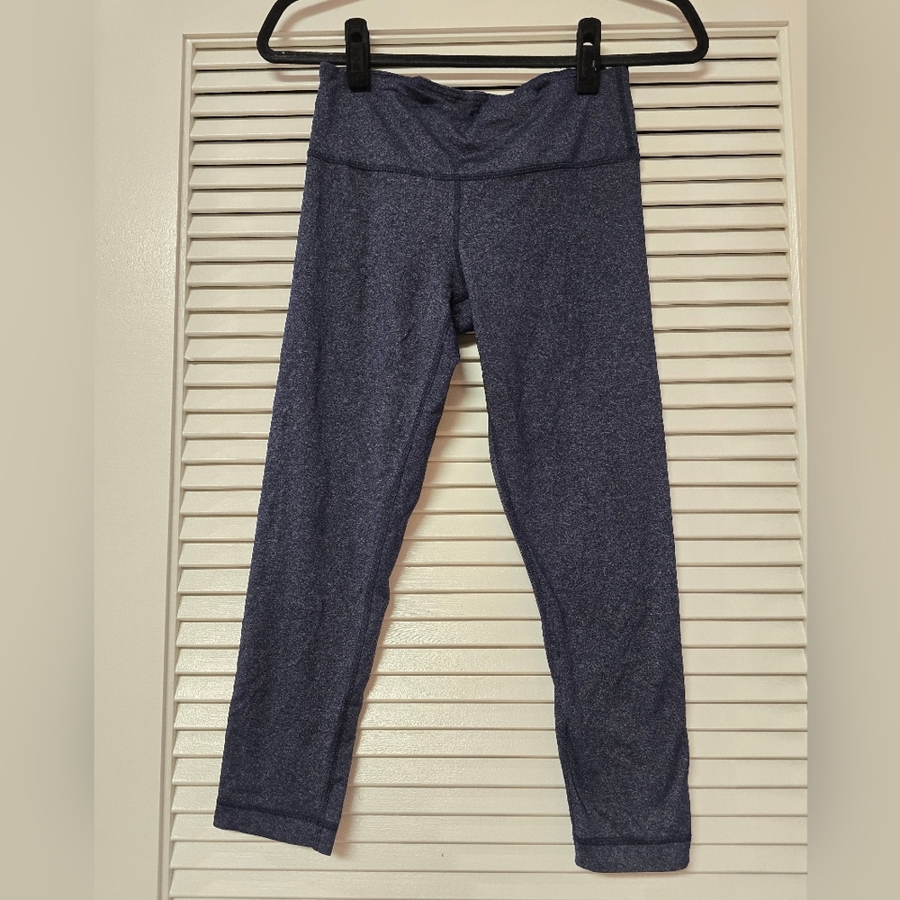 RBX - Greyish Blue Workout Athletic Activewear Crop Leggings